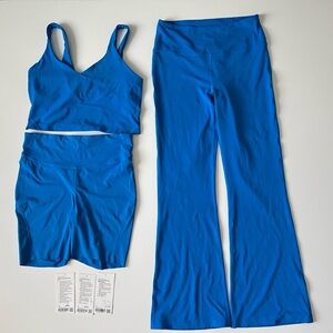 Lululemon poolside blue three piece bundle